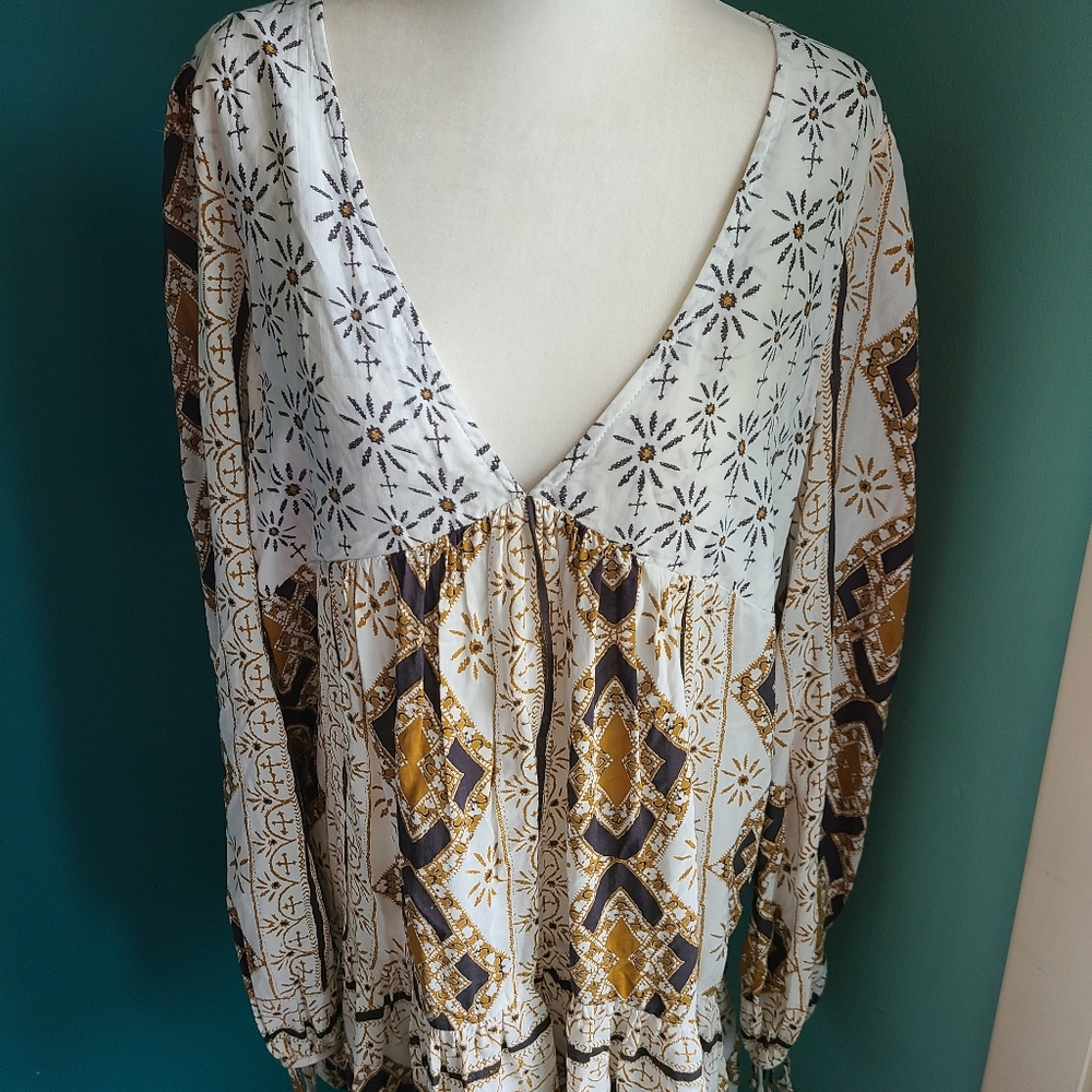 Anthropologie Free People Down by the Bay Tunic top mini dress size small - Picture 3 of 7